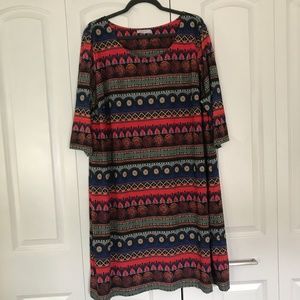 Triste Cozumel Printed Shift Dress